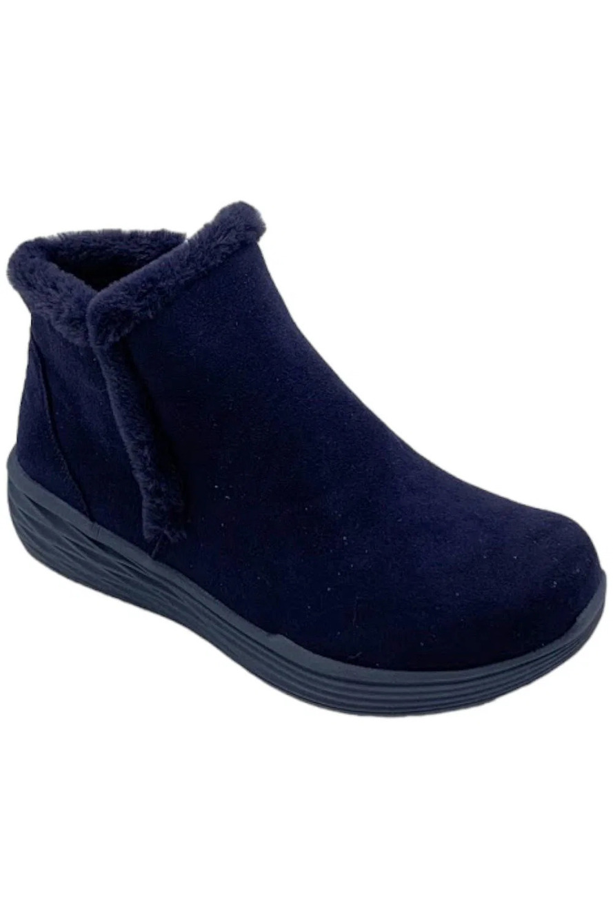 Ryka Water-Repellent Faux-Fur Ankle Boots Neela Academy Blue - Medium